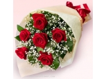 6 pcs Red Roses Bouquet